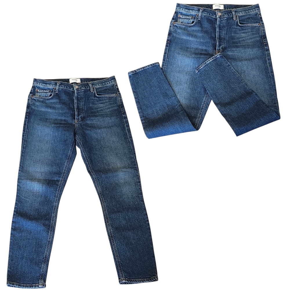 AGOLDE Nico Women's 29 High Rise Buttonfly Slim Tapered Stretch #A093F-1046 Jean
